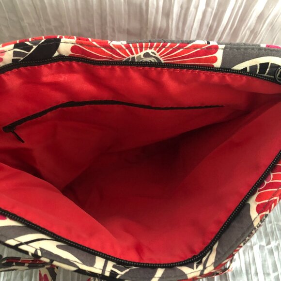 VERA BRADLEY Spring Flowers hardshell laptop case Triple Zip Cherry Blossom bag - Picture 13 of 14